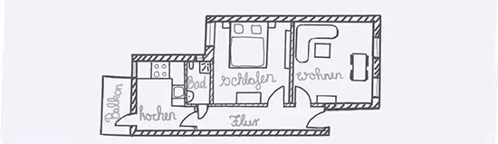 Floor plan – Charming Flat in the 1st floor